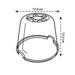 green basics grow house round 17cm transparent
